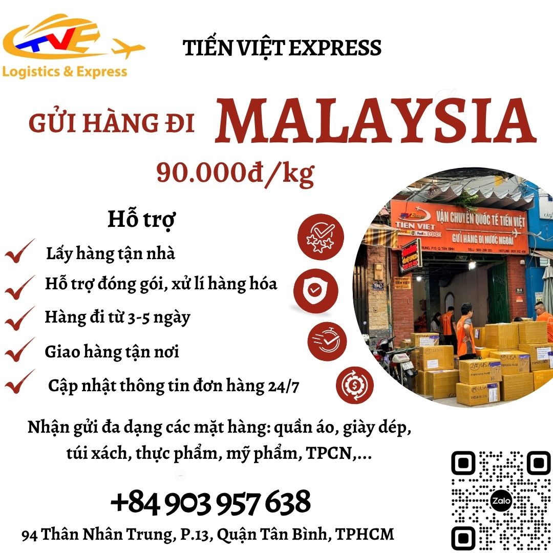 Gửi hàng đi Malaysia - Tiến Việt Express
